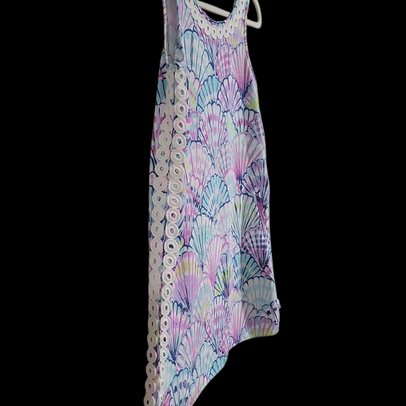Lilly Pulitzer Stella Shell Print Crochet Sleeveless Shift Dress Size 0 Bows... - Picture 8 of 16